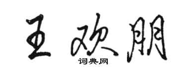 駱恆光王歡朋行書個性簽名怎么寫