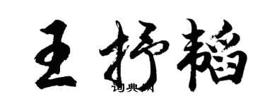 胡問遂王抒韜行書個性簽名怎么寫