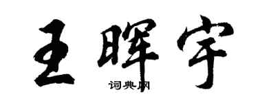 胡問遂王暉宇行書個性簽名怎么寫