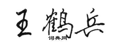 駱恆光王鶴兵行書個性簽名怎么寫