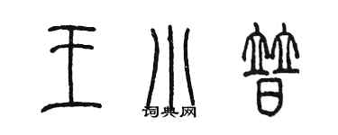 陳墨王小普篆書個性簽名怎么寫