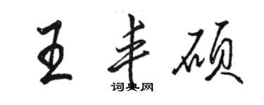 駱恆光王豐碩行書個性簽名怎么寫