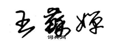 朱錫榮王蘇嬋草書個性簽名怎么寫