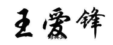 胡問遂王愛鋒行書個性簽名怎么寫