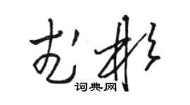 駱恆光武彬草書個性簽名怎么寫