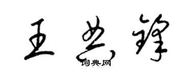 梁錦英王典鋒草書個性簽名怎么寫