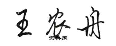 駱恆光王農舟行書個性簽名怎么寫