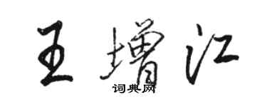 駱恆光王增江行書個性簽名怎么寫