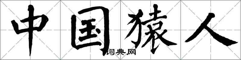 翁闓運中國猿人楷書怎么寫