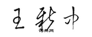 駱恆光王新中草書個性簽名怎么寫