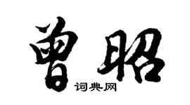 胡問遂曾昭行書個性簽名怎么寫