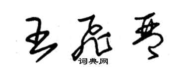 朱錫榮王飛琴草書個性簽名怎么寫