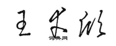 駱恆光王幸欣草書個性簽名怎么寫