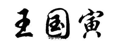 胡問遂王國寅行書個性簽名怎么寫