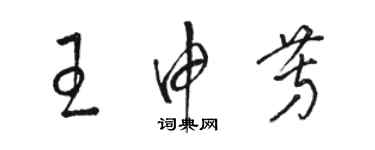 駱恆光王申芳草書個性簽名怎么寫