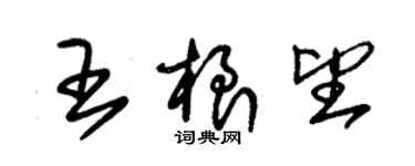 朱錫榮王根望草書個性簽名怎么寫