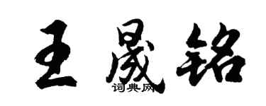 胡問遂王晟銘行書個性簽名怎么寫