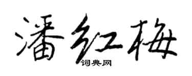 王正良潘紅梅行書個性簽名怎么寫