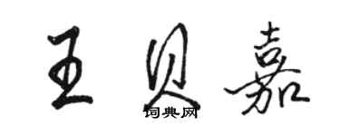 駱恆光王貝嘉行書個性簽名怎么寫