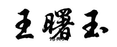 胡問遂王曙玉行書個性簽名怎么寫