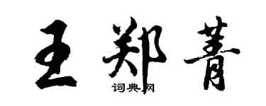 胡問遂王鄭菁行書個性簽名怎么寫