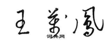 駱恆光王萬鳳草書個性簽名怎么寫