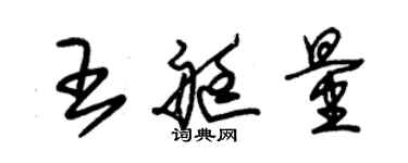 朱錫榮王艇量草書個性簽名怎么寫