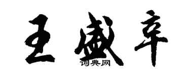 胡問遂王盛辛行書個性簽名怎么寫