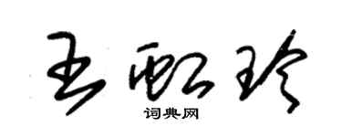 朱錫榮王虹玲草書個性簽名怎么寫