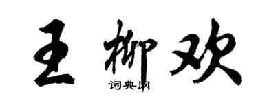胡問遂王柳歡行書個性簽名怎么寫