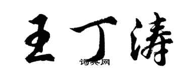 胡問遂王丁濤行書個性簽名怎么寫