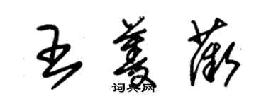 朱錫榮王菱薇草書個性簽名怎么寫