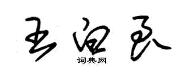 朱錫榮王白良草書個性簽名怎么寫