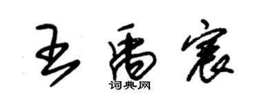 朱錫榮王禹宸草書個性簽名怎么寫