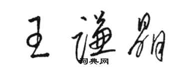 駱恆光王謙晶草書個性簽名怎么寫