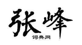 翁闓運張峰楷書個性簽名怎么寫
