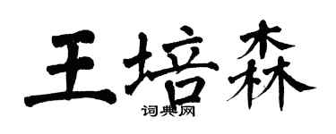 翁闓運王培森楷書個性簽名怎么寫