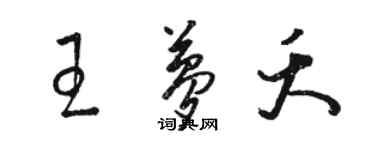 駱恆光王夢夭草書個性簽名怎么寫