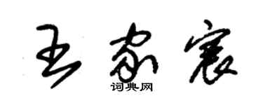 朱錫榮王家宸草書個性簽名怎么寫