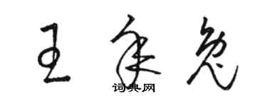 駱恆光王年兔草書個性簽名怎么寫