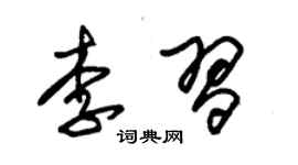 朱錫榮李習草書個性簽名怎么寫