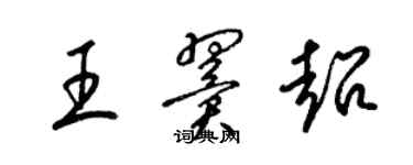 梁錦英王翼超草書個性簽名怎么寫