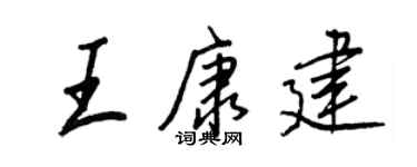 王正良王康建行書個性簽名怎么寫