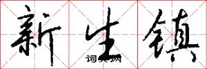 新生鎮怎么寫好看