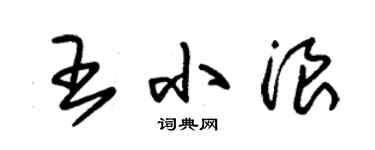 朱錫榮王小浪草書個性簽名怎么寫