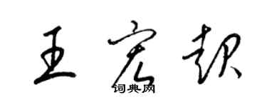 梁錦英王宏起草書個性簽名怎么寫