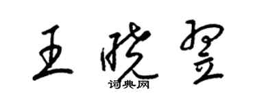 梁錦英王曉翌草書個性簽名怎么寫