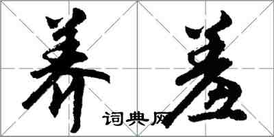 胡問遂養羞行書怎么寫