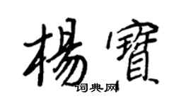 王正良楊寶行書個性簽名怎么寫