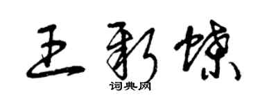 曾慶福王新蝶草書個性簽名怎么寫